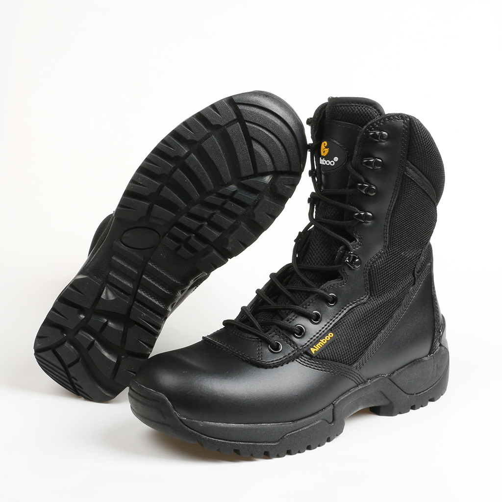 manufacturer factory custom tactical boots slip resistant hiking boots mens leather Anti smashing stab-resistant wholesale