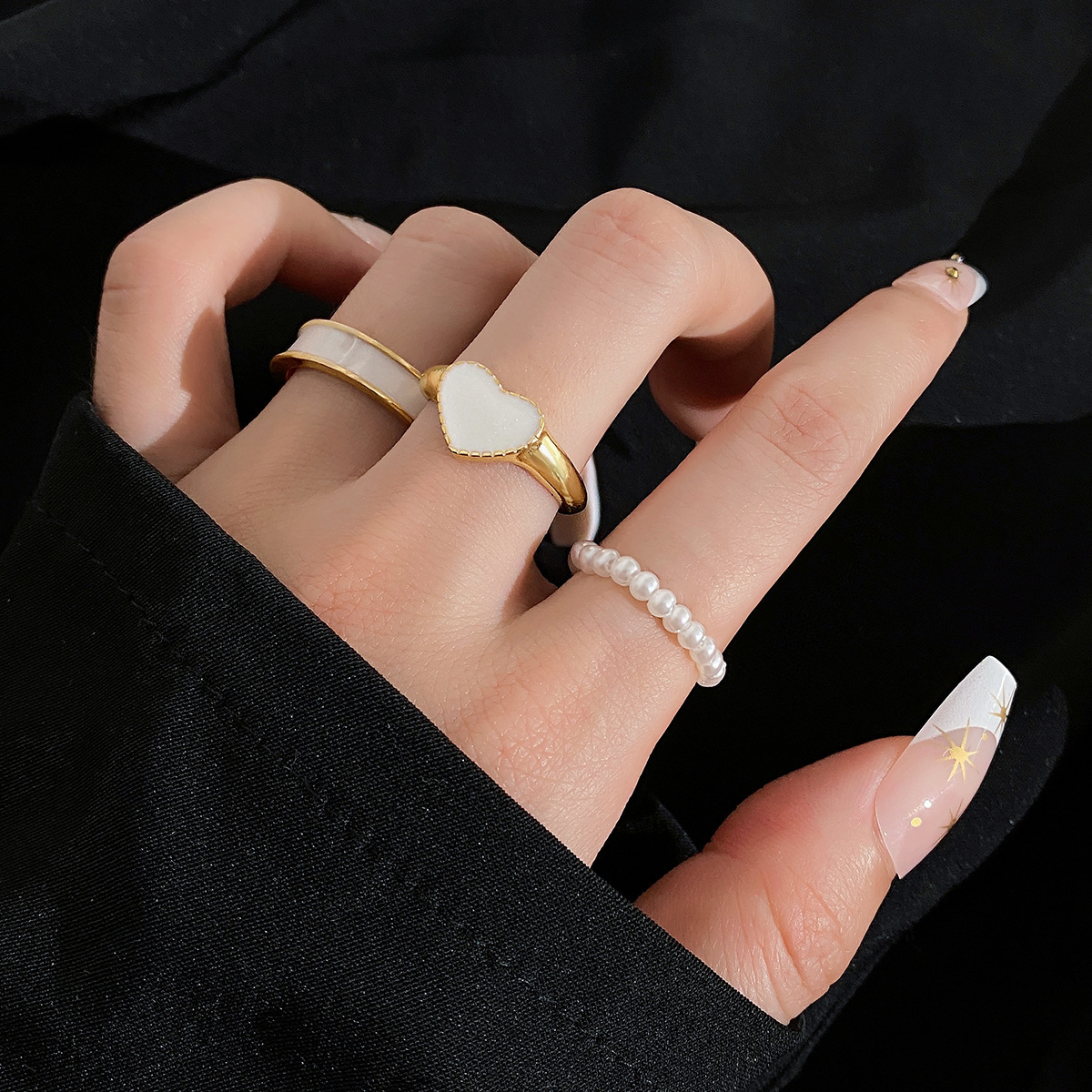 Cheap Boho/hippie Rings Set Geometric Rings Shiny Antiques Finger Ring For Women's Fashion Crystal Personality Jewelry