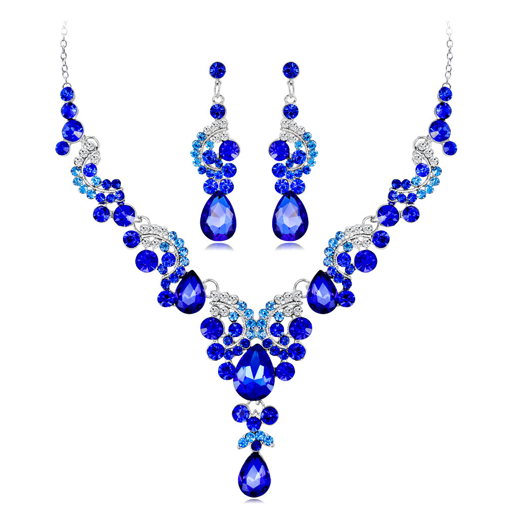 Luxury Jewelry For Bridal Party Weddings Rhinestone Jewelry Sets