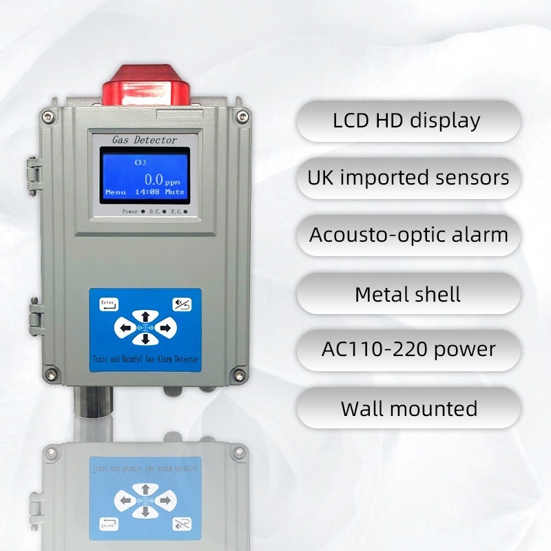 Poultry farm NH3 monitor AC220V LCD ammonia gas alarm detector