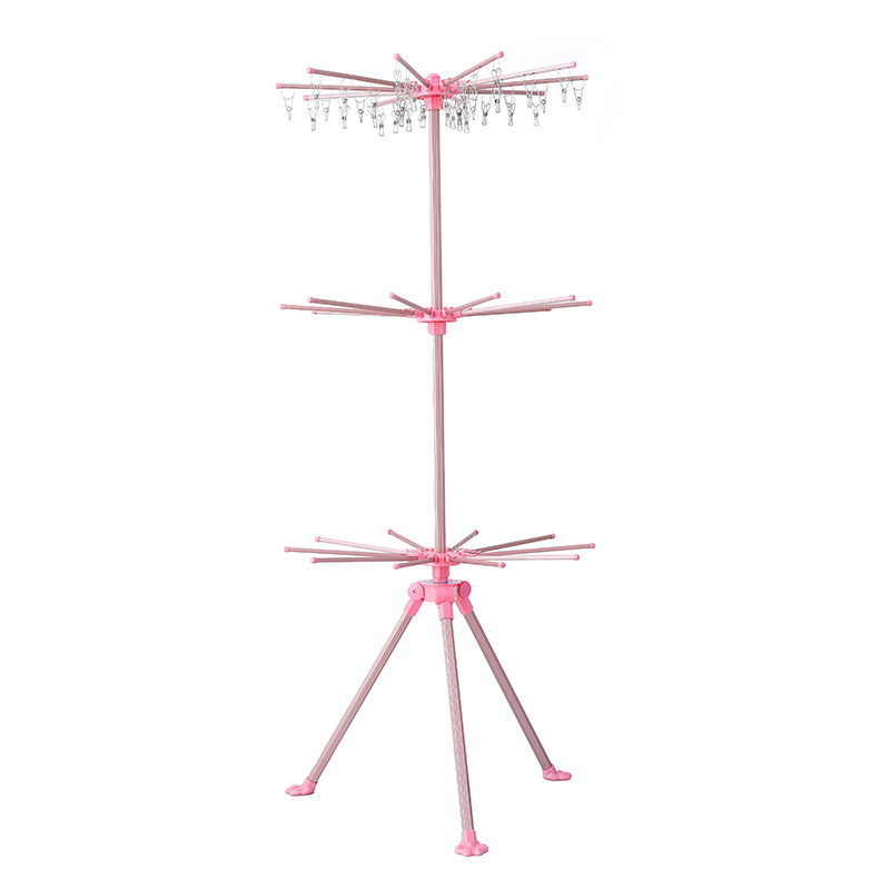 Household Items Retractable Standing Rotary Tripod Clothes Drying Rack