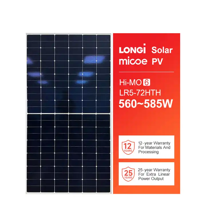 Longi Solar Panel 540 Watt Monocrystalline Solar Panel Price For Home Dual glass 550w 108 cells