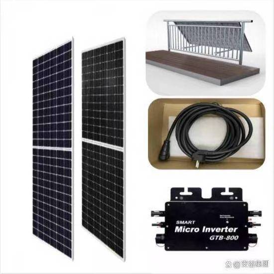 Europe Germany Black Solar Panel Power Energy 800w Mount Balcony Mounting Solar System Kit 600w 800w 1kw On Grid Solar Pane