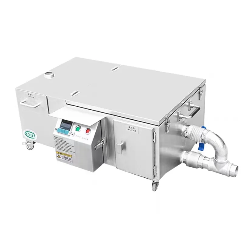 Stainless Steel Under Sink Restaurant Grease Trap Fat Separator Automatic Oil Skimmer And Grease Trap