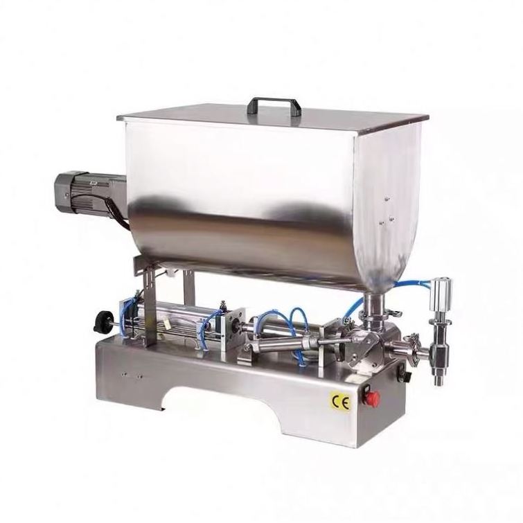 Chocolate Honey Cream Hot Juice Sauce Jam Filler Paste Filling Machine Safe Fully Sealed Heating Hopper Heater Pneumatic Piston