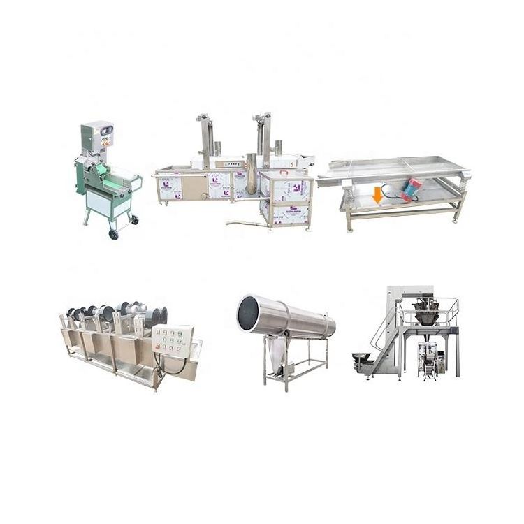 Industrial Plantain Chips Making Machine 200kg/h Banana Chips Equipment Frying Production Line