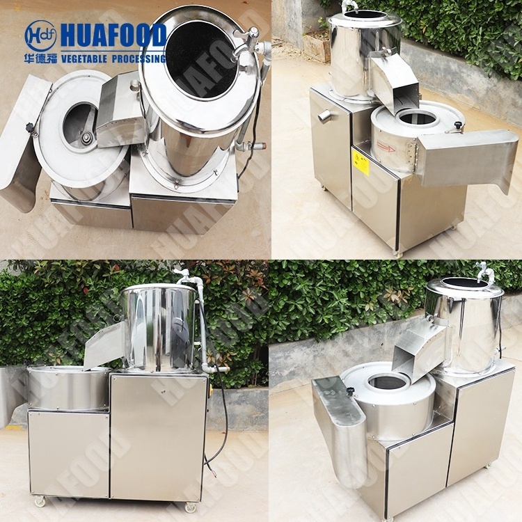 Automatic peeling and cutting machine potato washer peeler and slicer machine