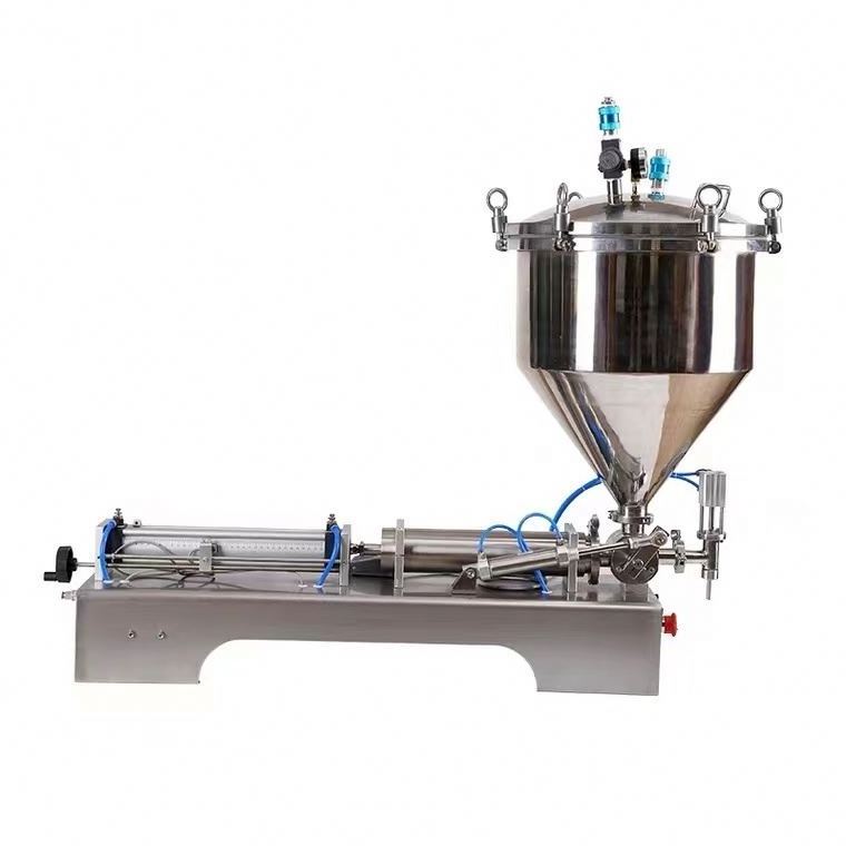 Chocolate Honey Cream Hot Juice Sauce Jam Filler Paste Filling Machine Safe Fully Sealed Heating Hopper Heater Pneumatic Piston