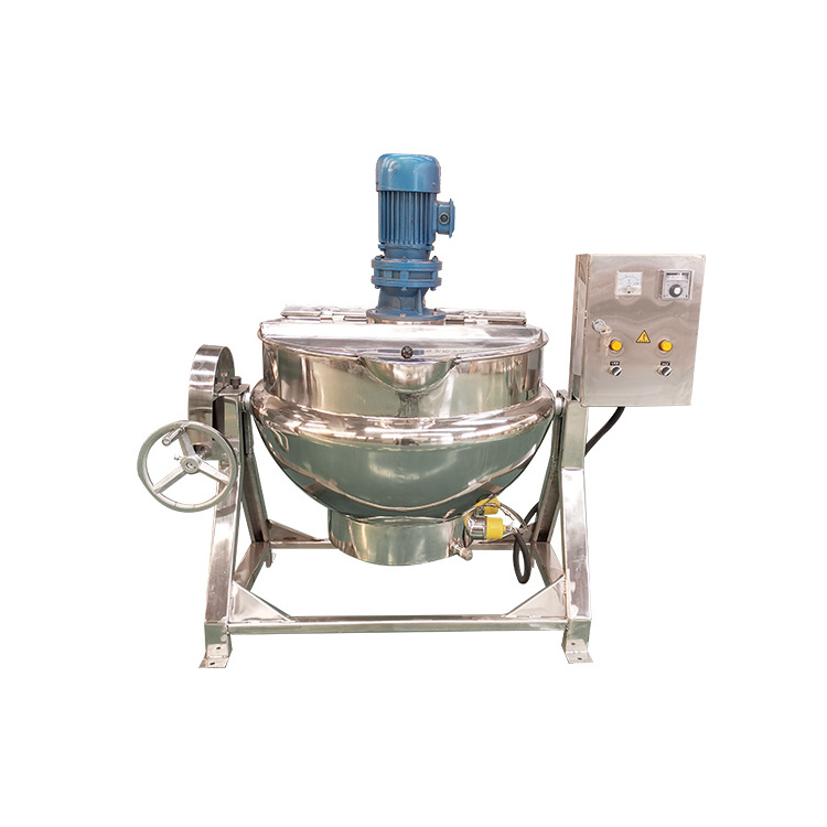 50l 100l 200l 300l 500l 600l 800l jam sauce jacket pot cooker agitator mixer stir steam electric gas heat double jacketed kettle