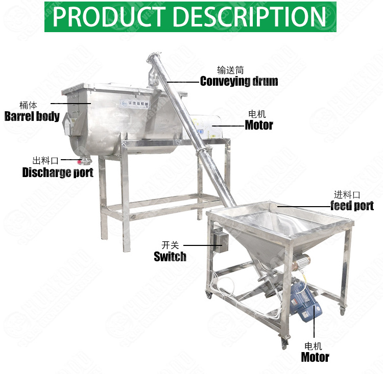 Dry Powder Ribbon Mixer Dry Powder Ribbon Mixer Small Spiral Mixer