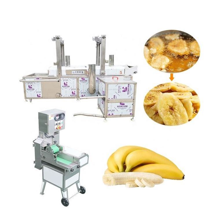 Industrial Plantain Chips Making Machine 200kg/h Banana Chips Equipment Frying Production Line