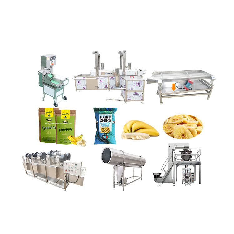 High Quality Banana Peeling Slicer Cutting Frying Production Line Plantain Chips Making Machine