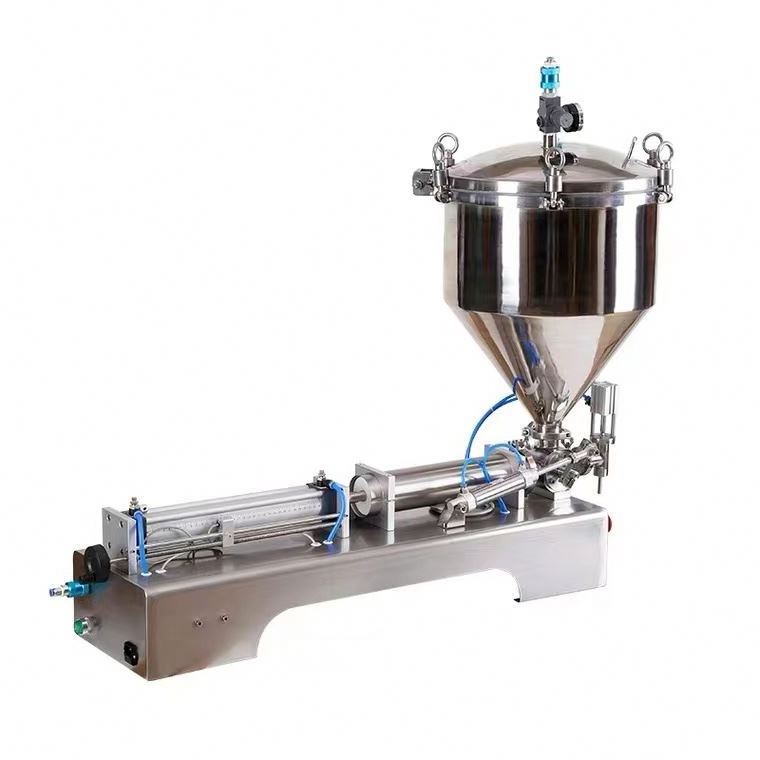 Chocolate Honey Cream Hot Juice Sauce Jam Filler Paste Filling Machine Safe Fully Sealed Heating Hopper Heater Pneumatic Piston