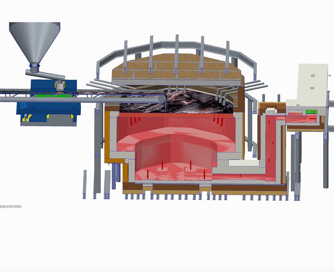 Small area high melting rate all electric glass melting furnace manufacture for blowing soda opal glass furnace