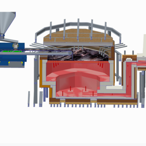 Small area high melting rate all electric glass melting furnace manufacture for blowing soda opal glass furnace