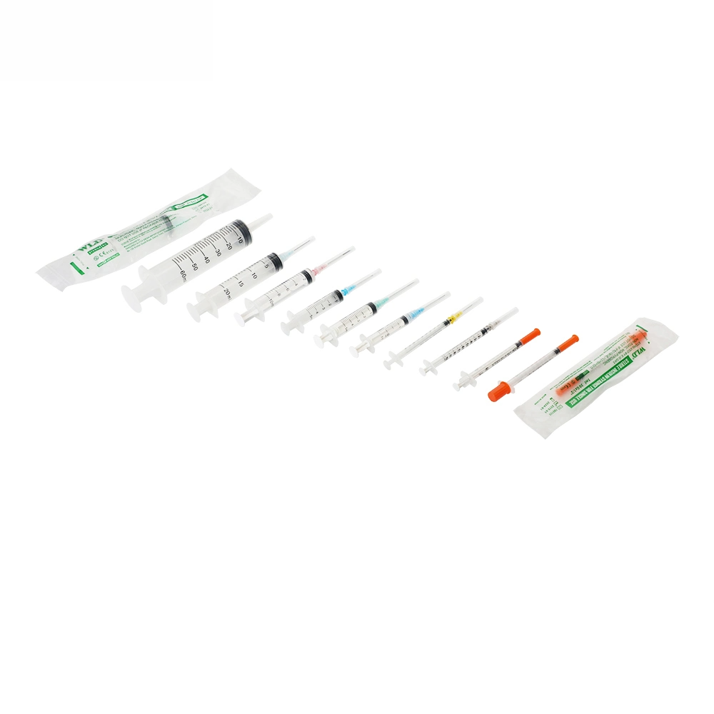 Disposable Medical Products 1ml Syringe 29g 30g Needle Sterile Luer Slip Pe/Blister Package Ce Iso