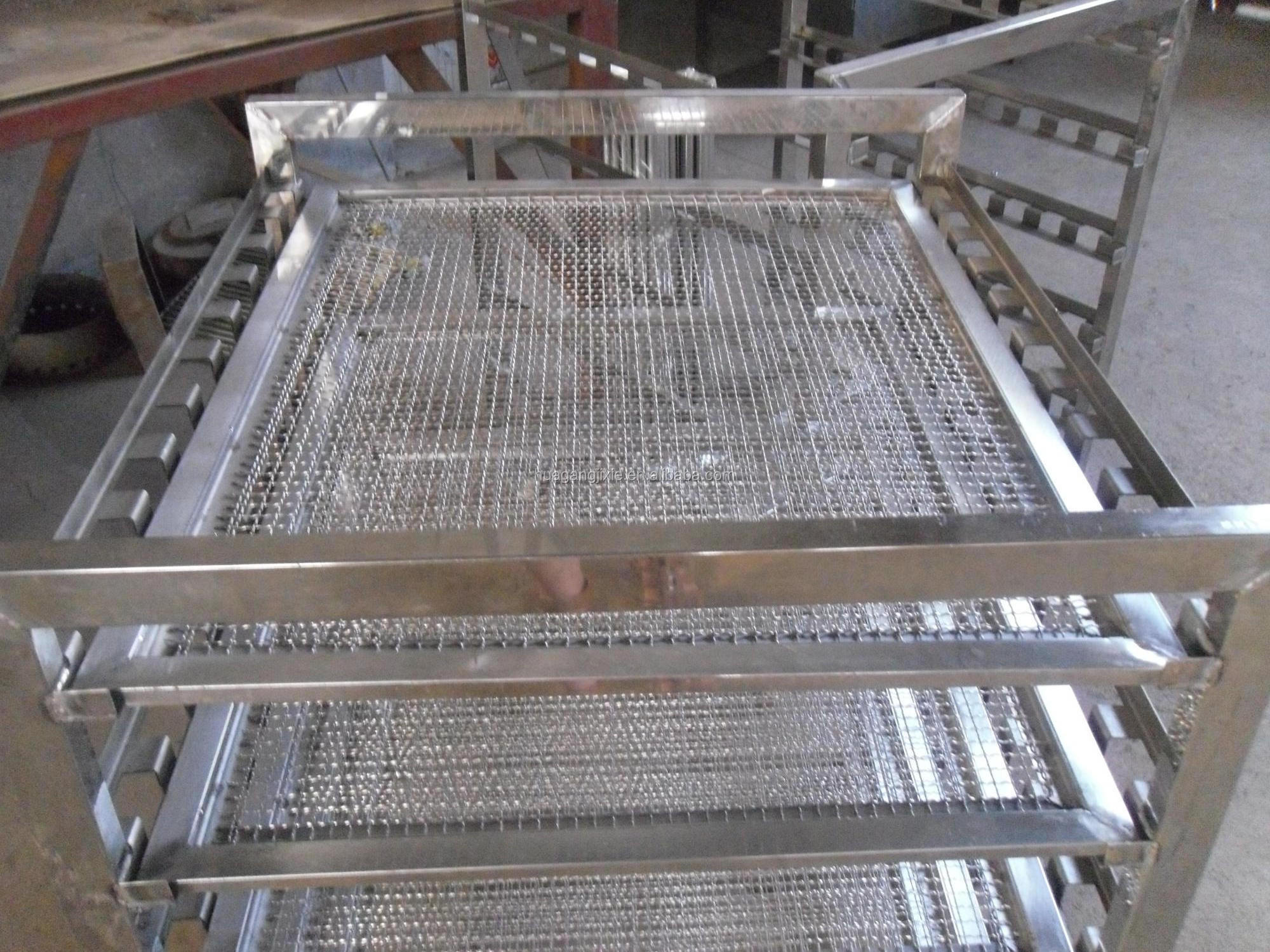 Huagang Customized 304 stainless steel Sausage Smoking Trolley / Meat Hanging cart for smoke oven