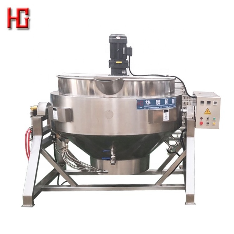 wholesale electric gas sauce cooking boiler pot / cooker stirrer jacketed kettle / double tilting mixer kettles