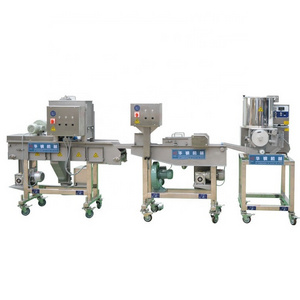 Chicken nugget production line Tempura shrimp hamburger breading machine buger patty forming machine