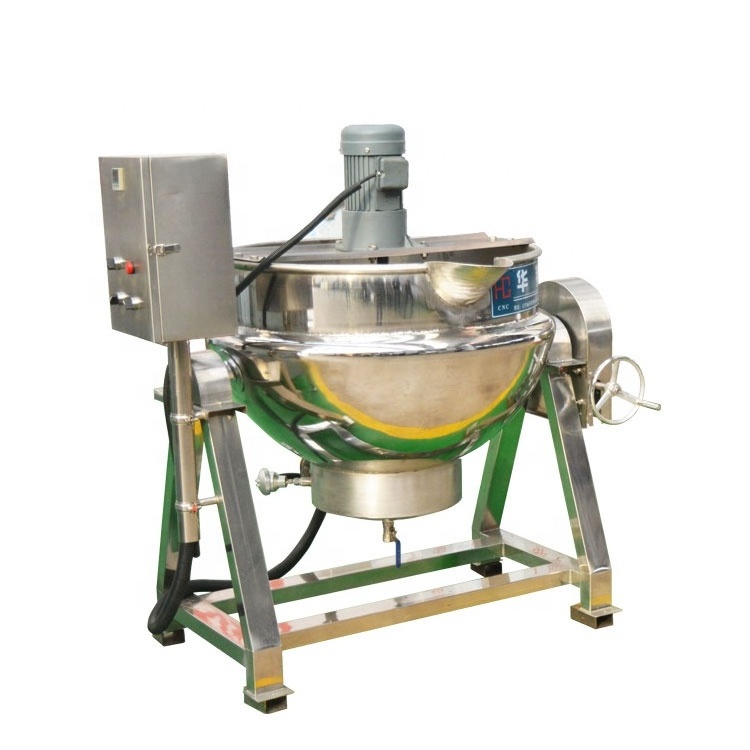 100 liter gas jacket cooking kettle steam heating jacketed kettle double cooking mixer pot milk boiler