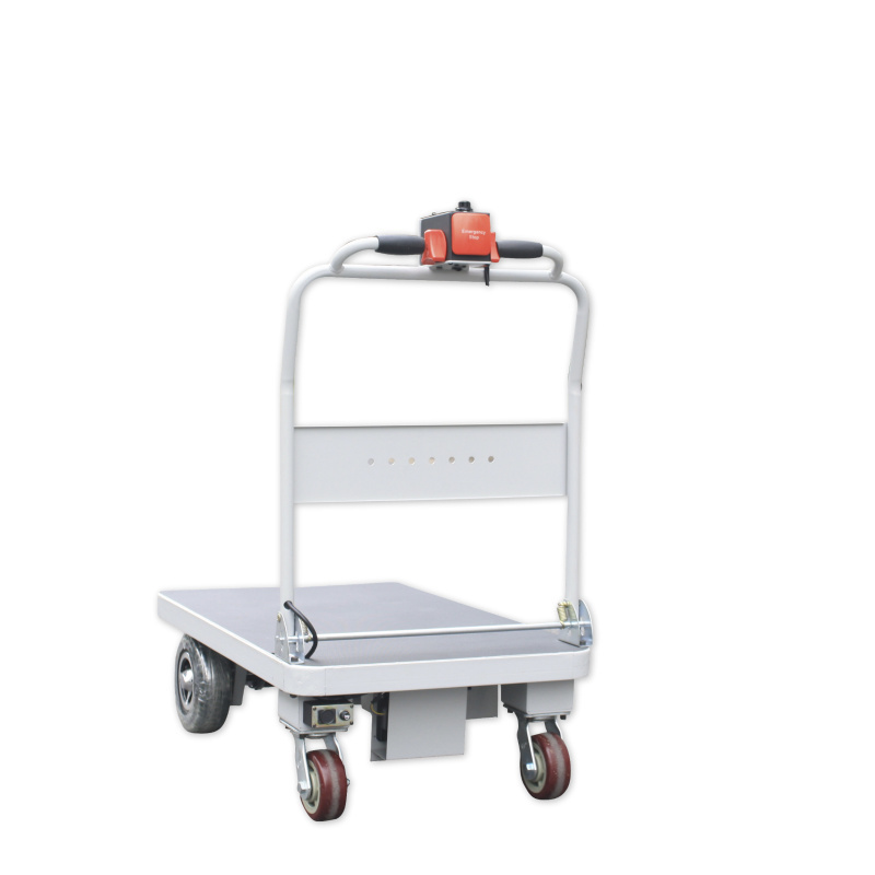 HG-101Electric Trolley Cart Four Wheels Electrical Platform Cart Powered Trolley