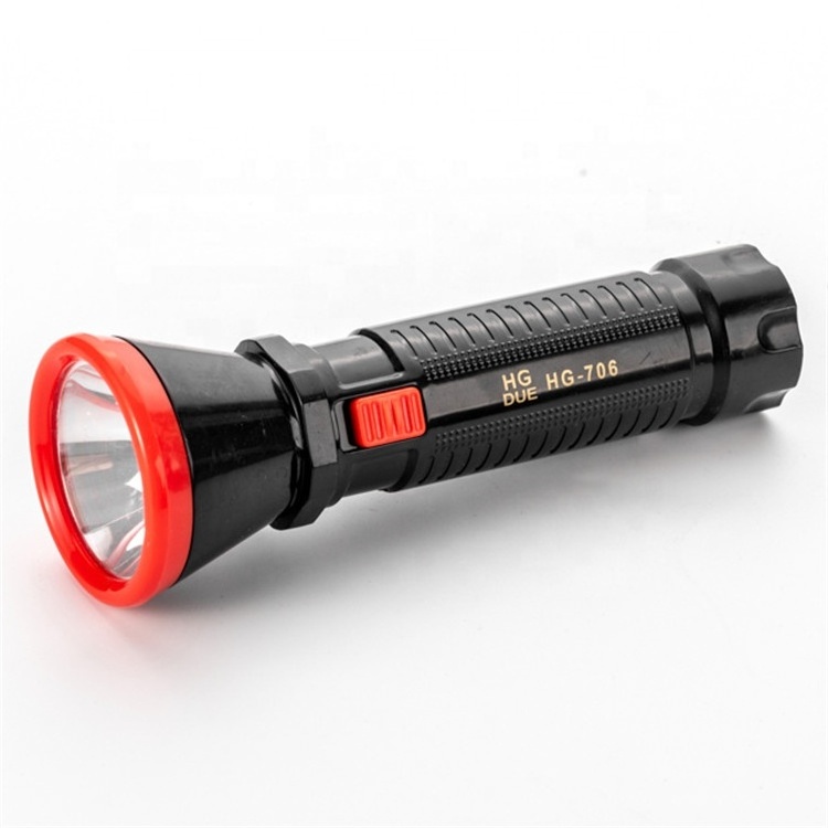 LED Plastic Torch LED Rechargeable Flashlight With Charging Plug