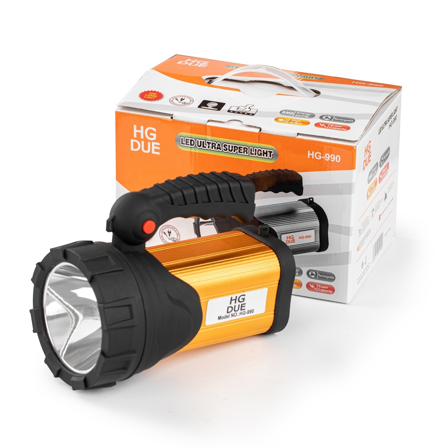 LED Searchlight High Power Torch Rechargeable LED Handheld Light For Outdoor