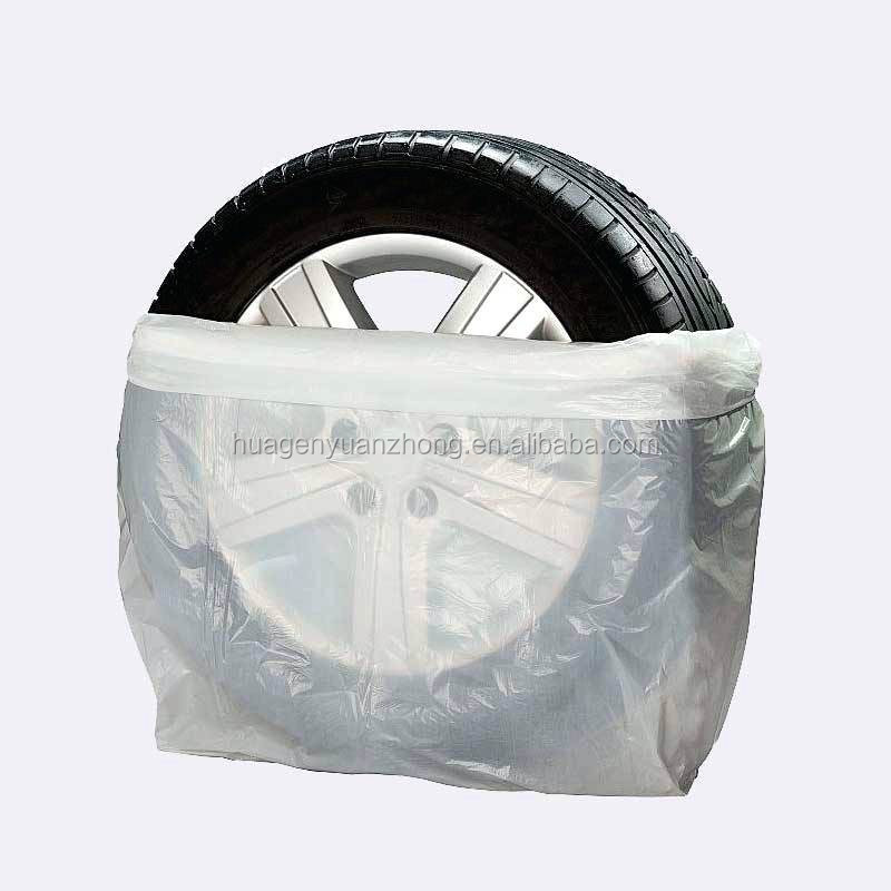 disposable LDPE white plastic pe tyre cover storage bags