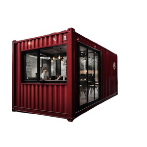 Fashionable Container Coffee Shop Drive Thru Mobile Container Kiosk Restaurant With Kitchen And Seats LL