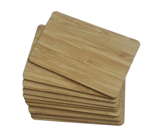 Bamboo Contactless Business Gift RFID Card Blank DIY F08 Chip 1K Bytes Membership Wooden Card