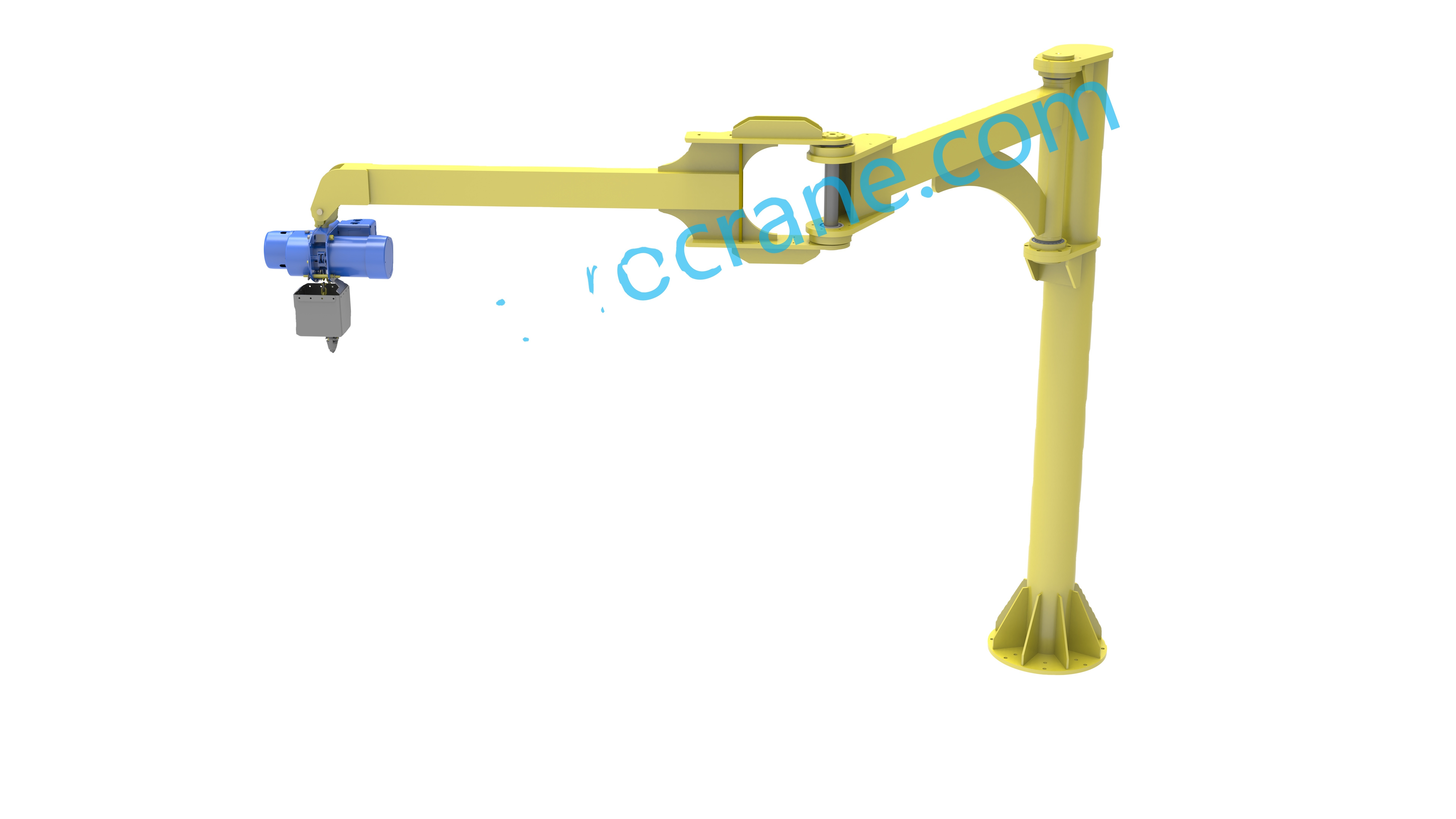 Industrial handler Small Jib crane manual rotate flexible turning armfoldable 1500kg capacity cantilever crane with chain hoist