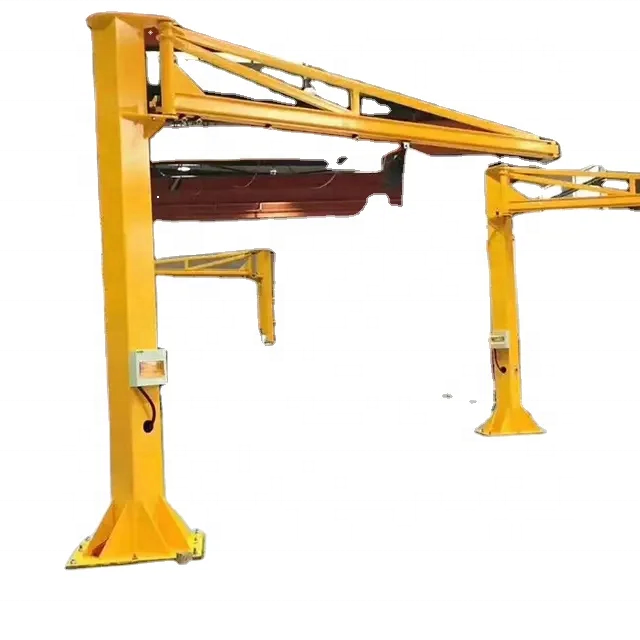 Small Jib Crane Safe flexible rotation 500kg 1000kg lifting capacity mobile cantilever crane with electric chain hoist