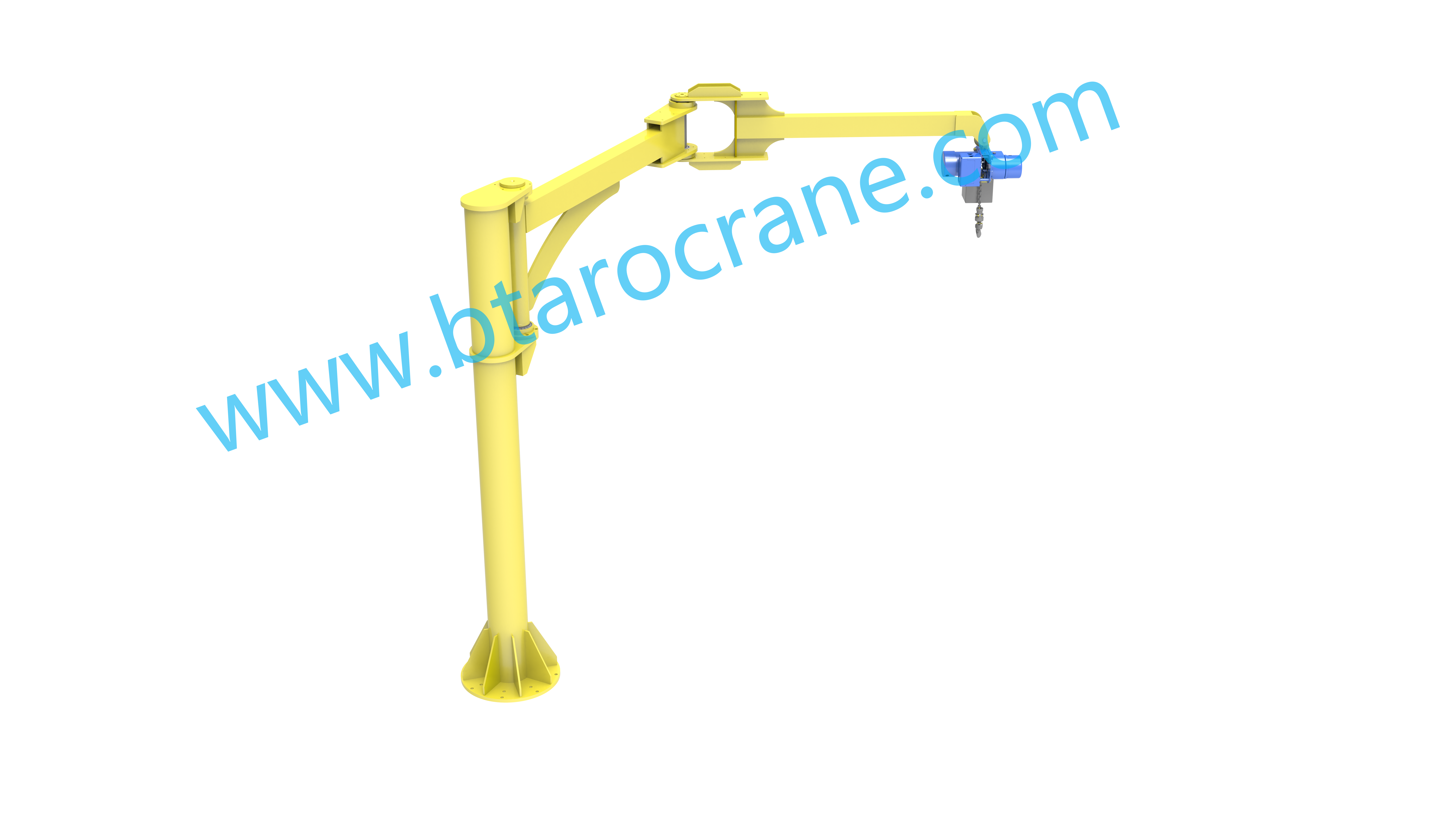 500KG Column JIB crane knuckle arm crane warehouse workshop lifting crane equipment with hoist