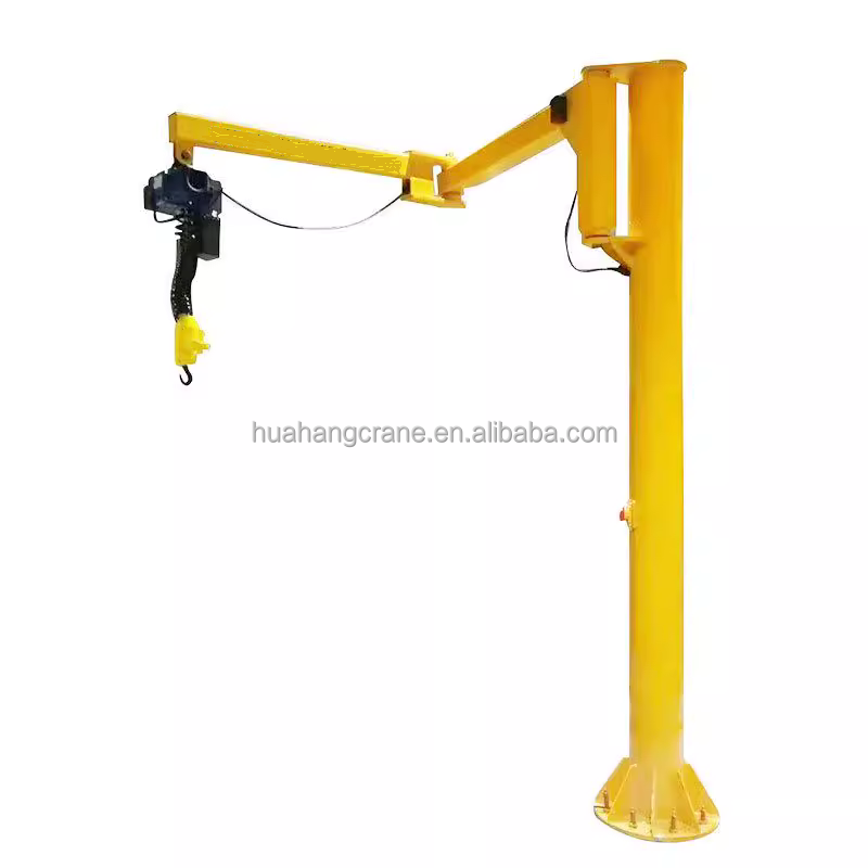 Industrial handler Small Jib crane manual rotate flexible turning armfoldable 1500kg capacity cantilever crane with chain hoist