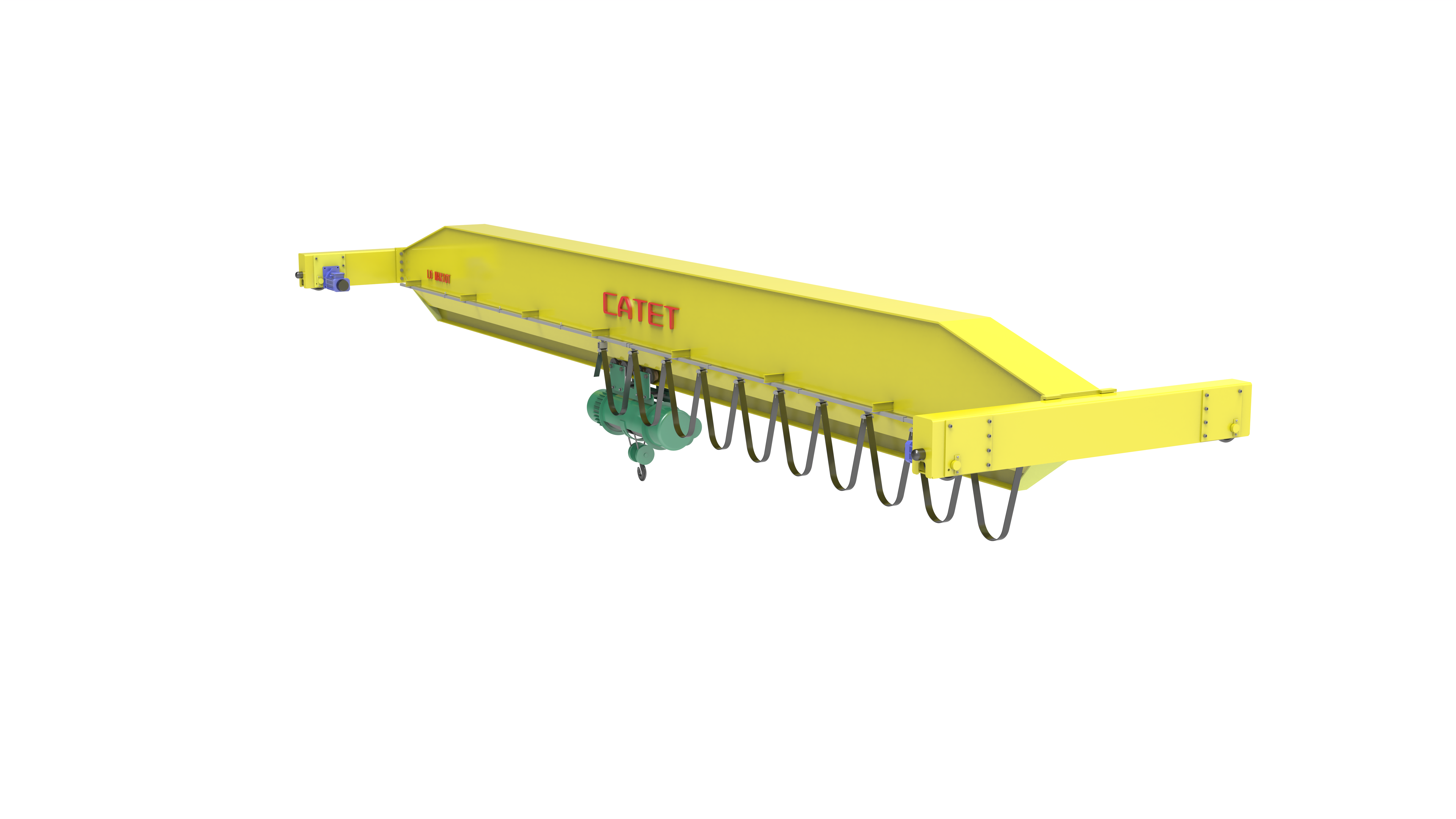 Space-saving small bridge crane 2 ton Single girder overhead crane European electric EOT crane