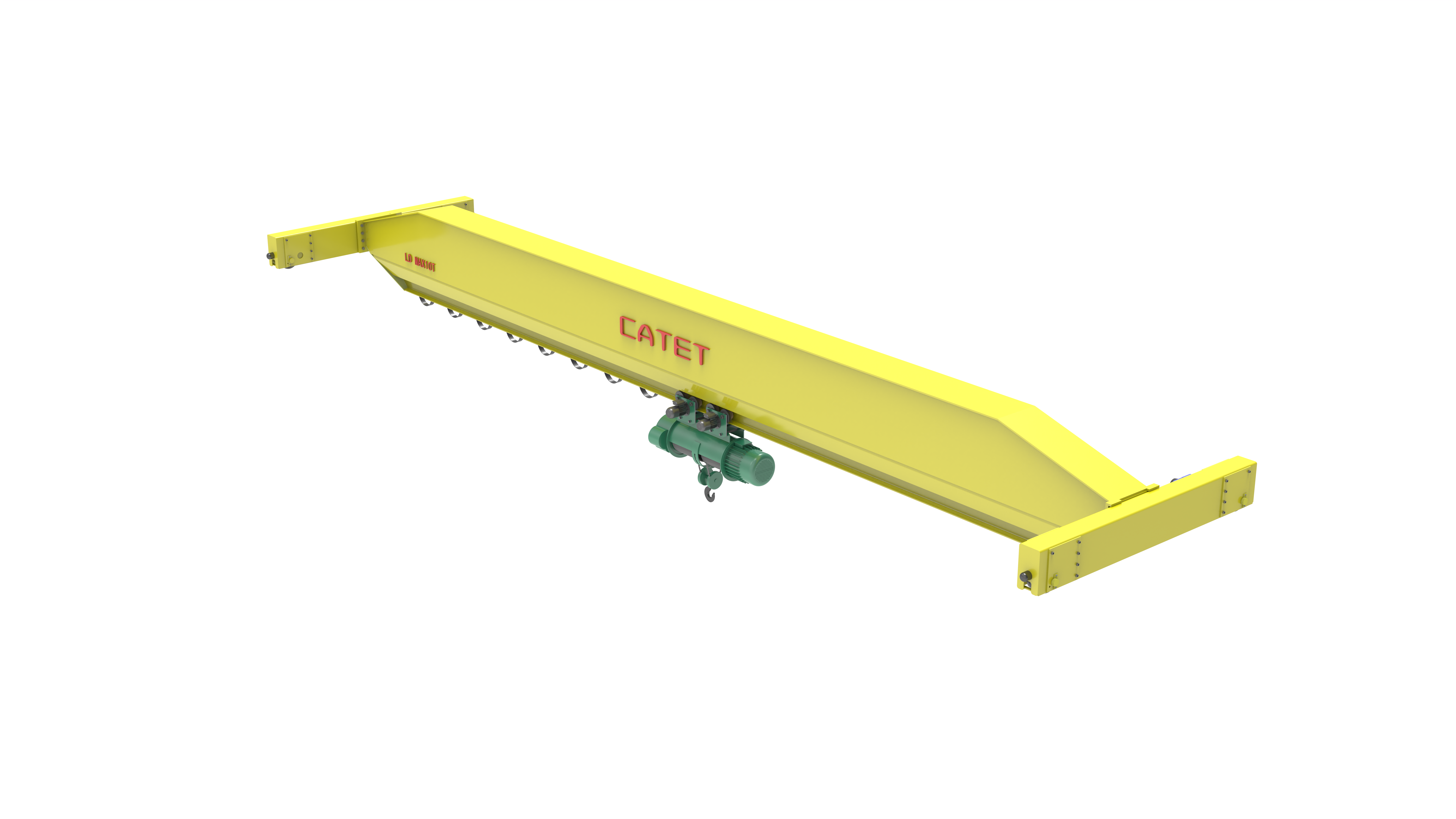 Space-saving small bridge crane 2 ton Single girder overhead crane European electric EOT crane