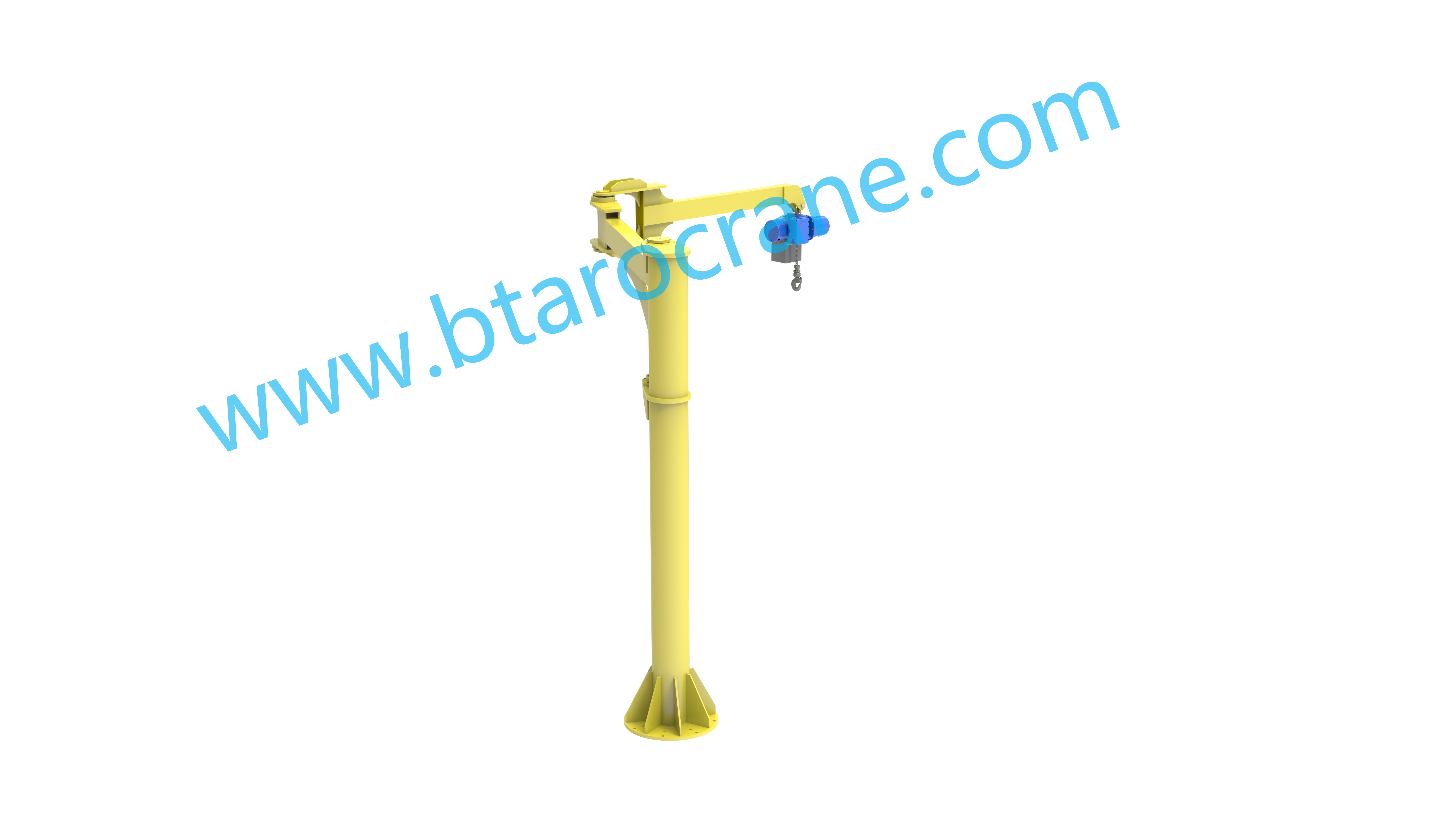 500KG Column JIB crane knuckle arm crane warehouse workshop lifting crane equipment with hoist