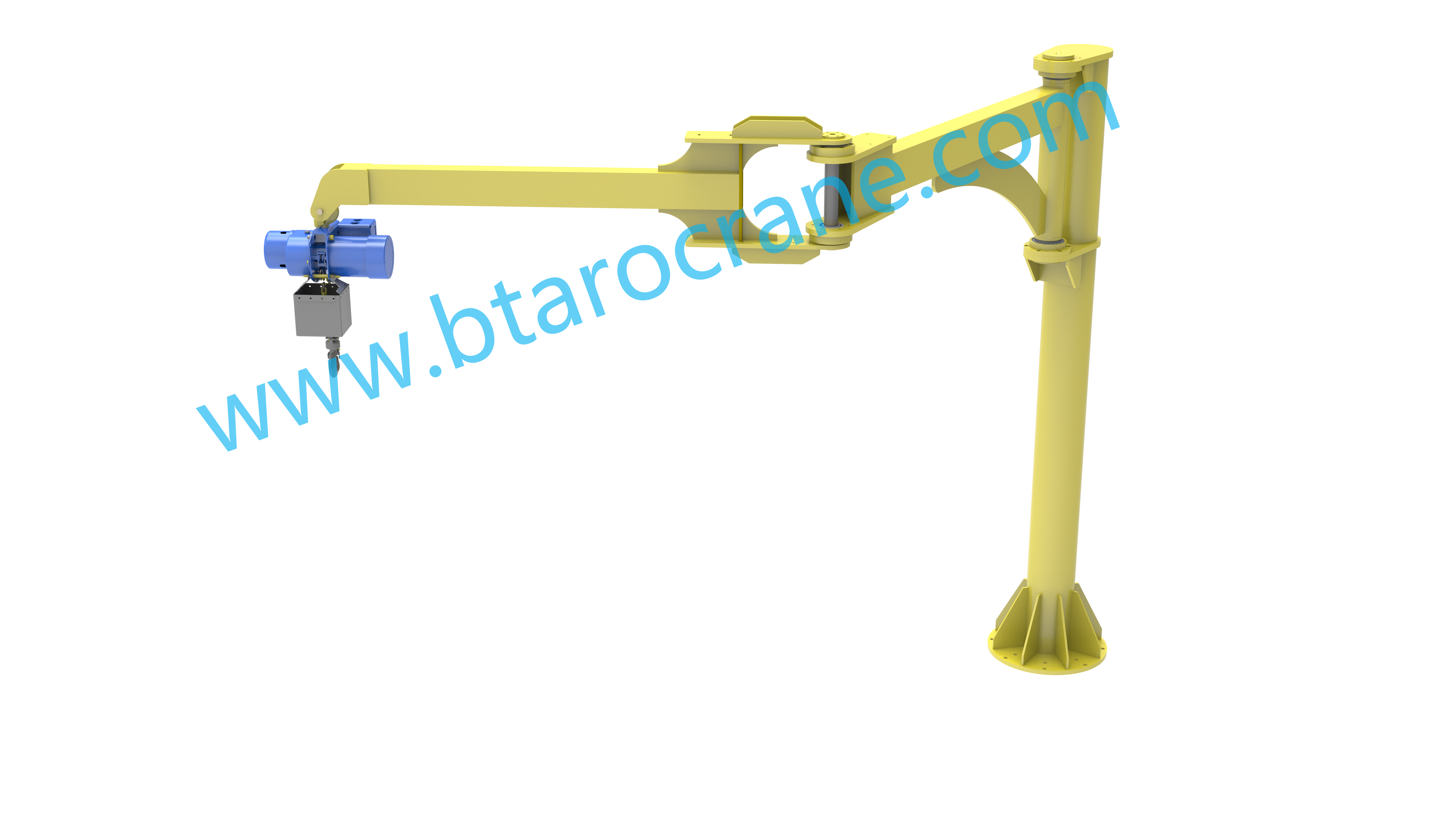 500KG Column JIB crane knuckle arm crane warehouse workshop lifting crane equipment with hoist