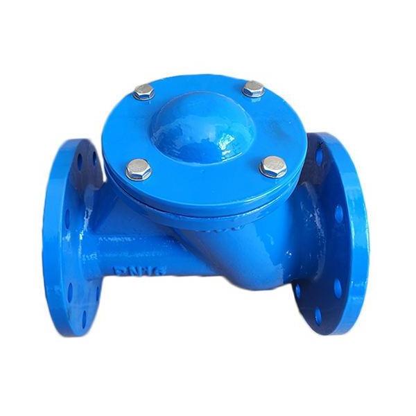 Ball check valve with flanged made of nodular cast iron, bolted cover, suitable for installation in vertical or horizontal pipes