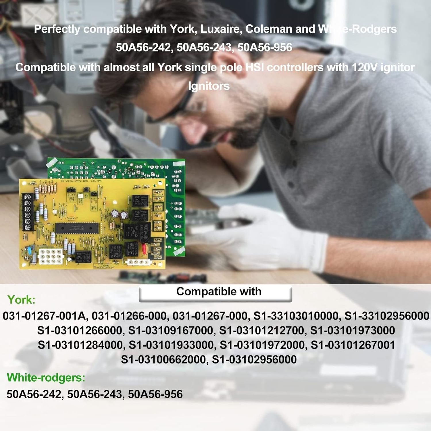 S1-33103010000 Furnace Control Board Compatible with York 031-01267-001A Integrated Board