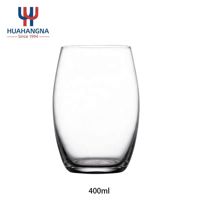 Premium Wine Glass 15 Ounces Borosilicate Crystal Clear Stemless Wine Glasses For Red Wine Juice Water