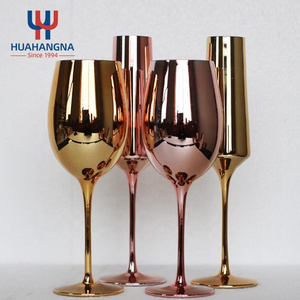 China Event Wedding Novelty Pink Wine Glass Set Custom Color Wholesale Crystal Red Wine Glasses