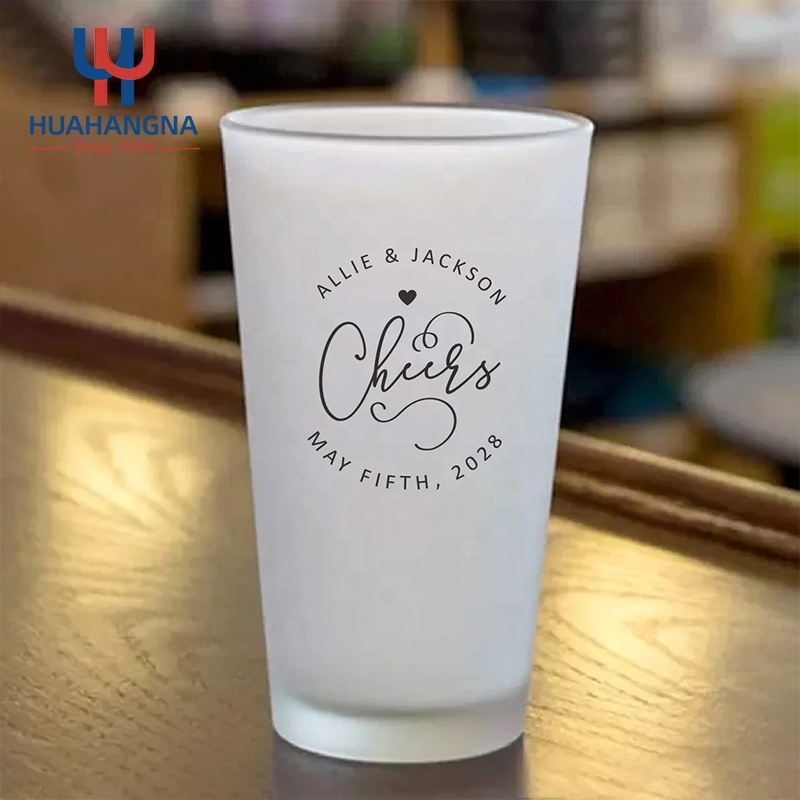 Wholesale Premium HUAHANGNA Personalized Barware Home Restaurant Transparent Pint Glass Custom Logo for Beer Cocktail Beverages