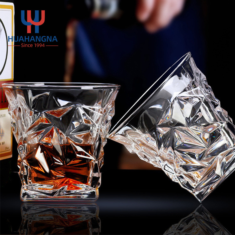 RTS Wholesale 250ml 8.5oz Old Fashioned Crystal Clear Personalized Whiskey Glasses in Stock