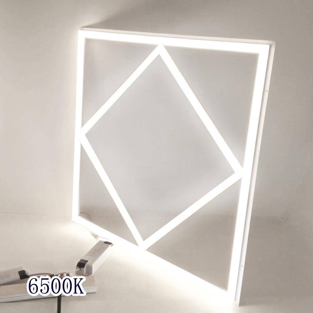 Ceiling mounted panel square lattice frame 600x600 diamond led panel light