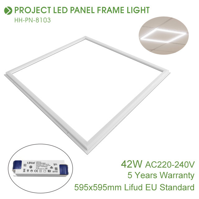 Hot Smd 42W Recessed Mount Aluminium Panel Lights Led Panel,595*595 Ceiling Led Frame Panel Light 2X2 2X4 Fixture