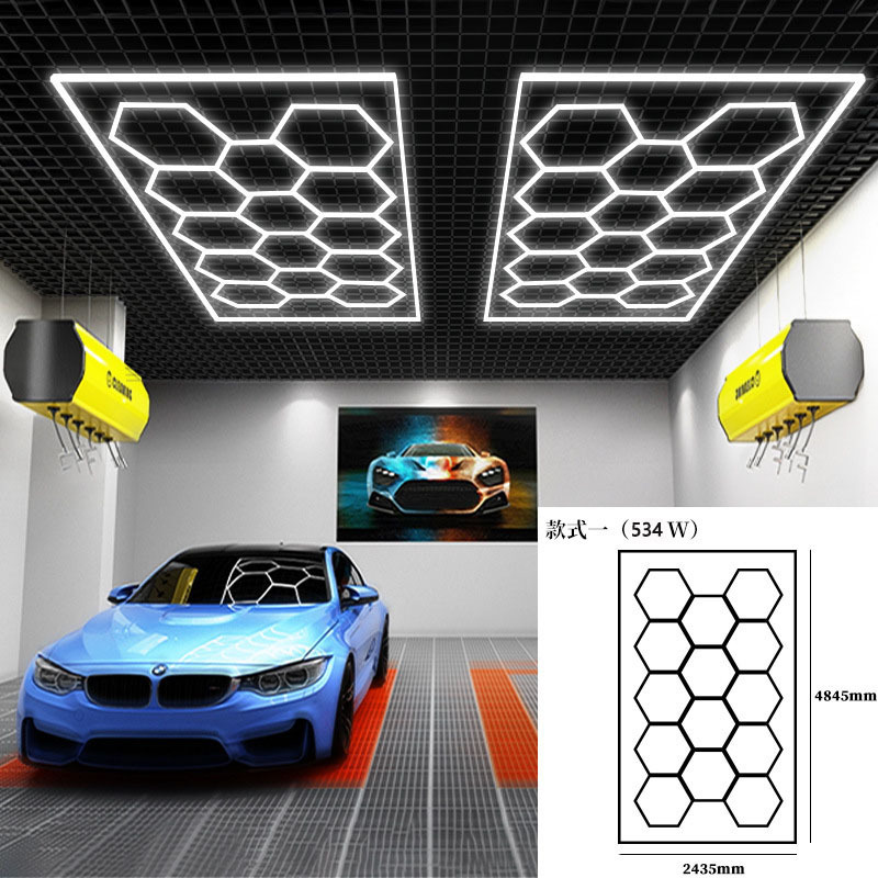 DIY Workshop Car Detailing Lights Garage Lamp Hexagonal LED Light