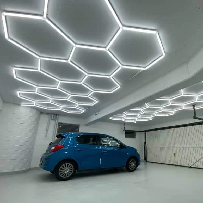 DIY detail shop ceiling light supernova auto car workshop studio led honeycomb hexagonal wall ceiling detailing shop lights