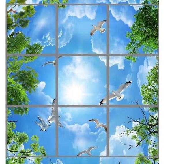 Ultra Slim 36W Artificial Ceiling Blue Sky Cloud Led Skylight Panel Ceiling,Sky Light Led Panel