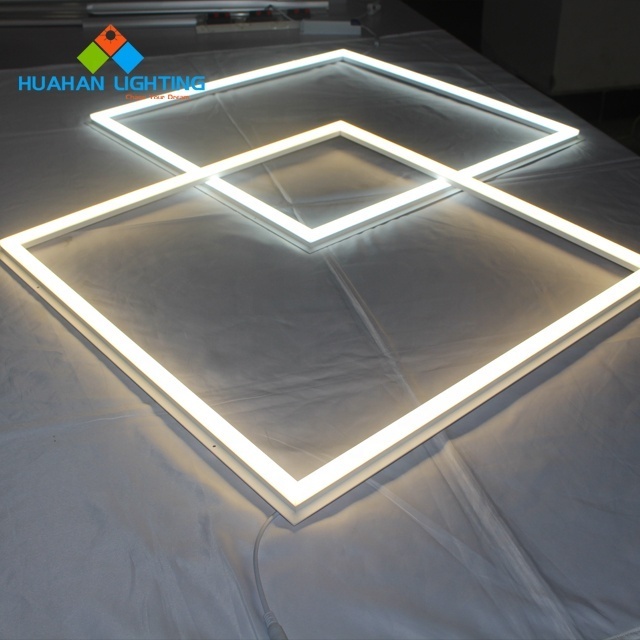 UKCA CE RoHS square flat led panel for school hospital office aluminum lattice double D octagon hexagon LED Frame Panel Light